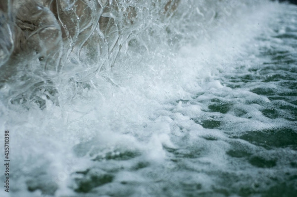 Fototapeta water foam and splashes