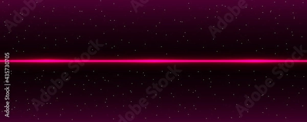 Fototapeta Retro star space theme. Abstract background with neon purple line. Retro futuristic abstract background made in 80s style. Vector illustration.