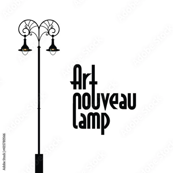 Obraz Beautiful Art Nouveau Style Street Lamps