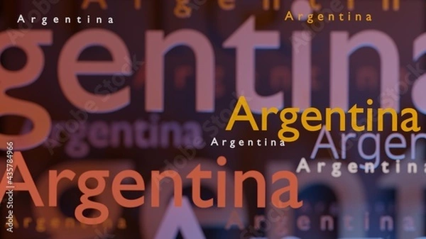 Fototapeta Abstract Argentina 3D TEXT Rendered Poster (3D Artwork)