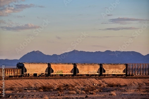 Obraz Zug in der Wüste Arizonas