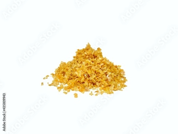 Obraz fried minced garlic on white background