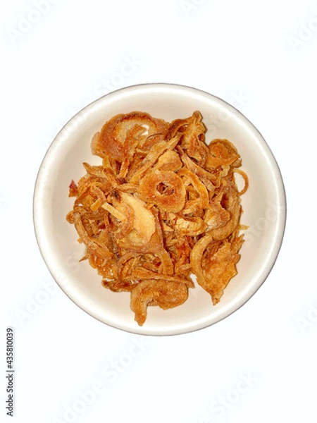 Obraz Fried onions isolated on a white background