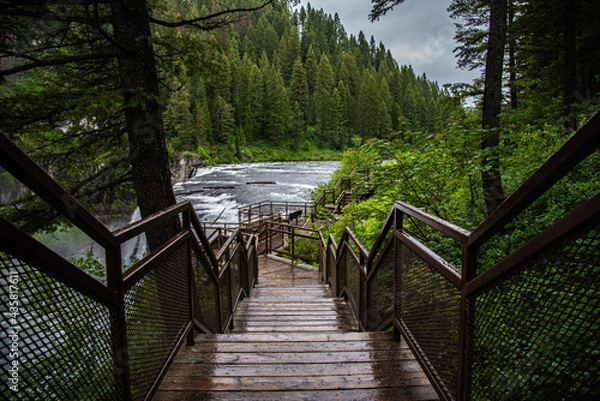 Obraz Mesa Falls Yellowstone (late summer)