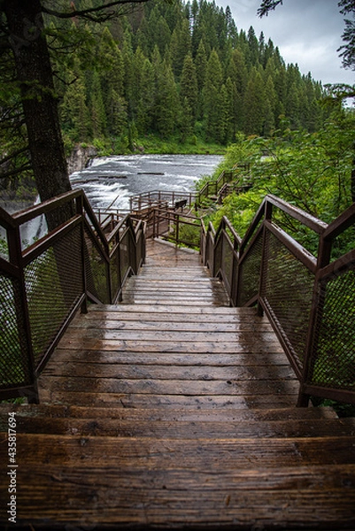 Obraz Mesa Falls Yellowstone (late summer)