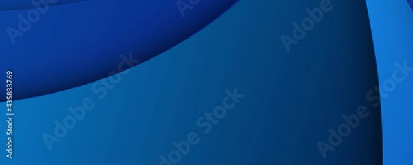 Obraz Abstract blue background with wave curve shapes 