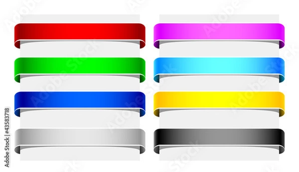 Obraz colored paper labels, stickers