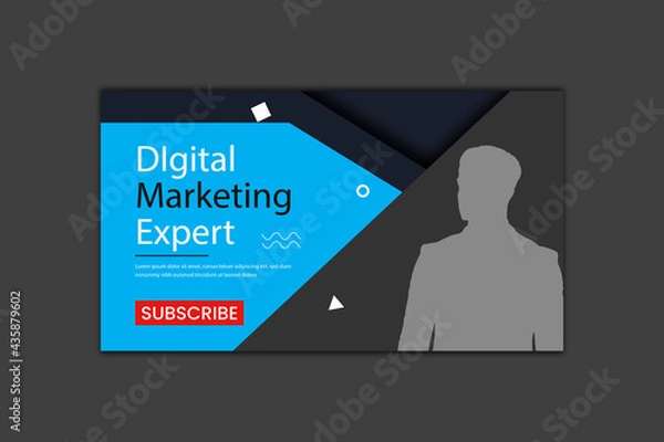 Obraz Digital Marketing Youtube Thumbnail Template Design