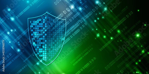 Fototapeta 2d illustration Security concept - shield 
