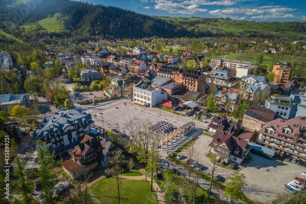 Obraz Zakopane, Plac Niepodległości z drona