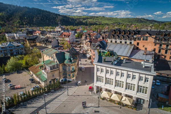 Obraz Zakopane, Plac Niepodległości z drona