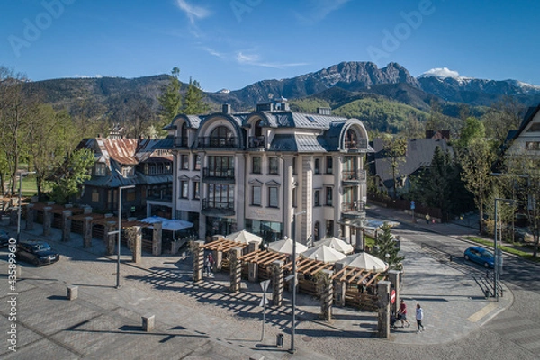 Obraz Zakopane, Plac Niepodległości z drona
