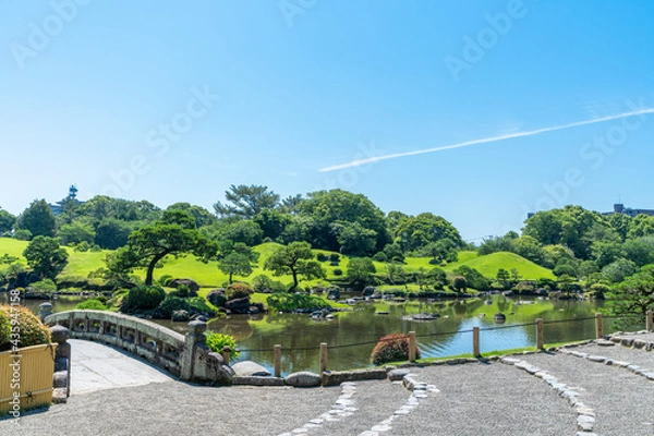 Obraz 水前寺成趣園・水前寺公園　熊本県熊本市