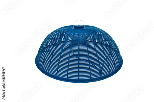 Obraz Food cover made from plastic for protect insects isolate on white background.
