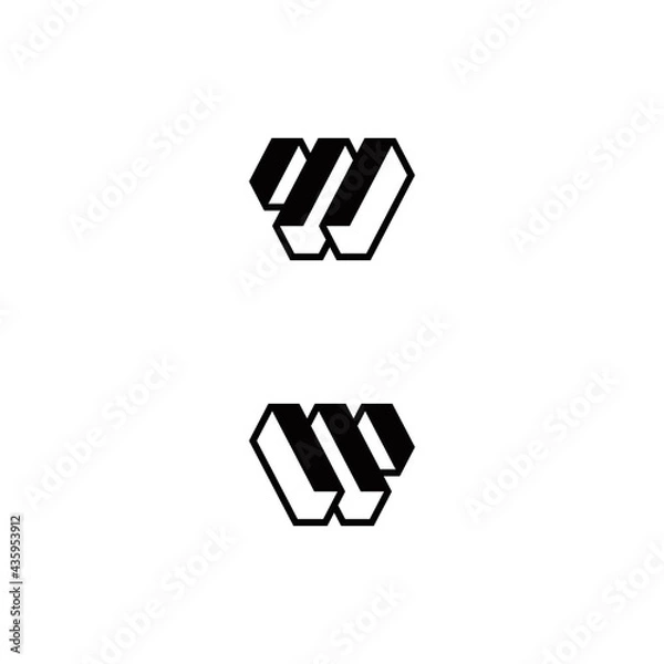 Fototapeta w initial logo design vector template