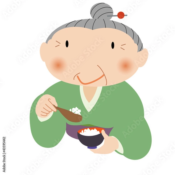 Obraz おばあちゃんの知恵袋ーごはんをよそう