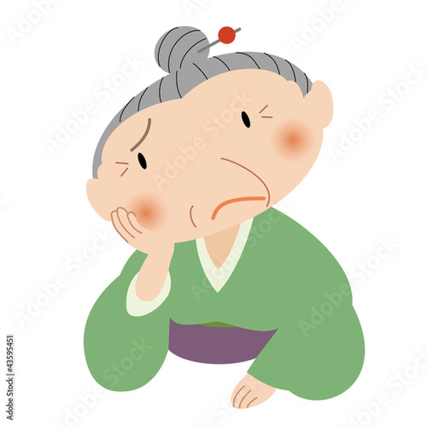 Fototapeta おばあちゃんの知恵袋ー困っている