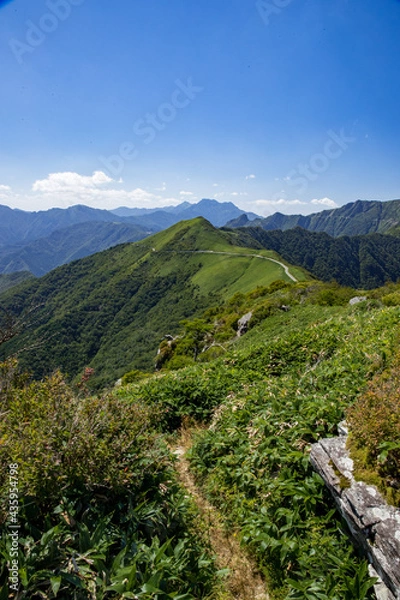 Fototapeta 伊予富士（愛媛県石鎚山系）からの眺め