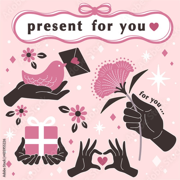 Obraz 贈り物 プレゼント サプライズ present for you!_cute