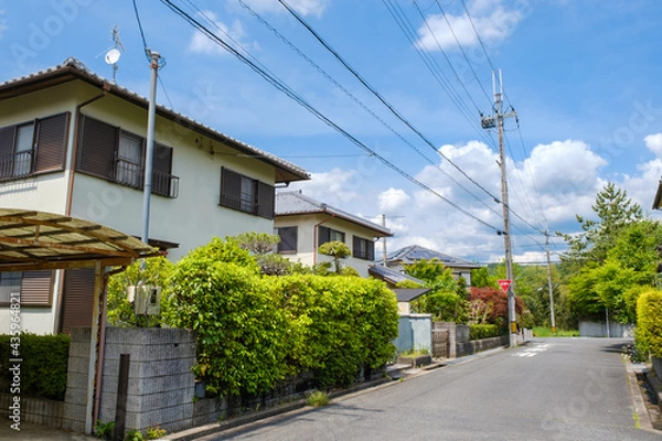 Fototapeta 住宅地　一戸建て　ベッドタウン　京都府木津川市