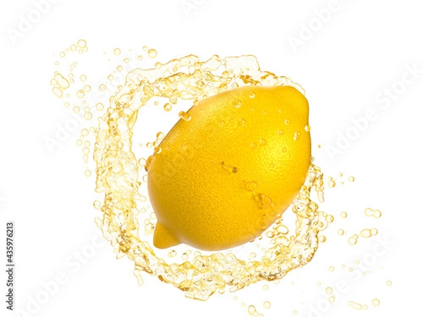 Obraz レモンと水の輪