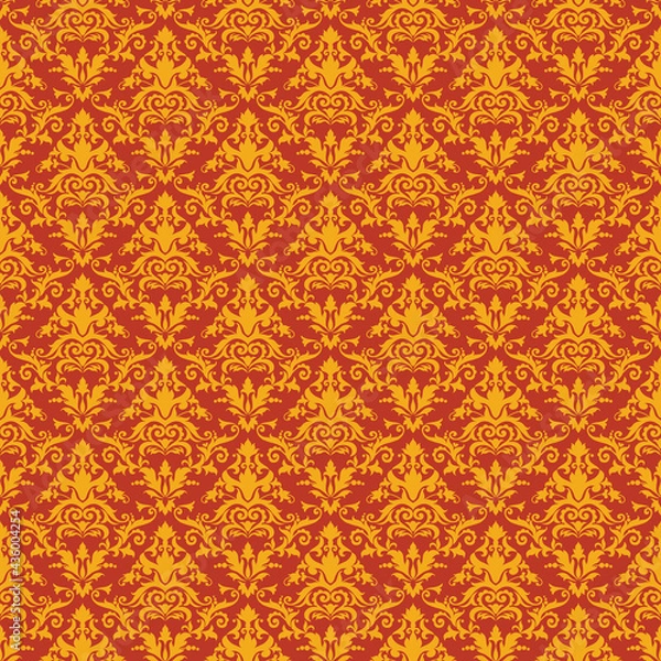Obraz Decorative damask vector seamless pattern design