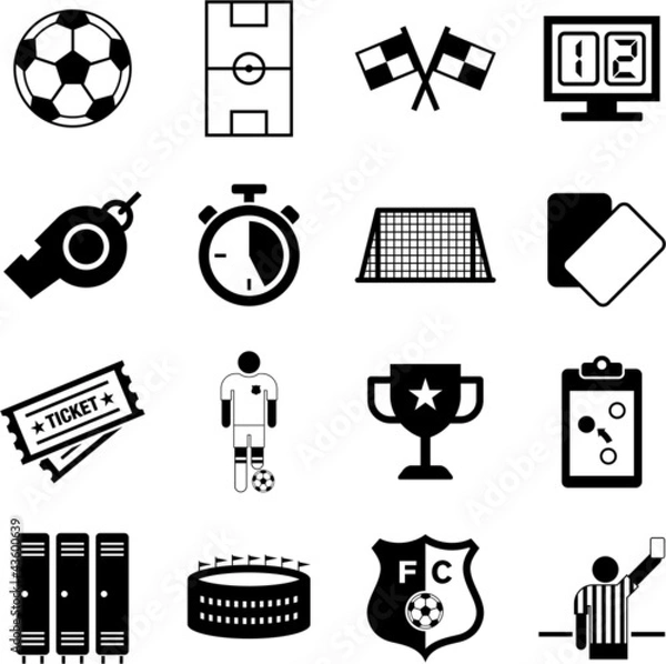 Obraz Soccer icons
