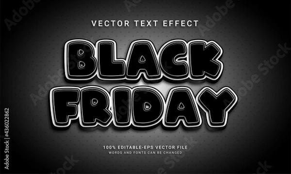 Fototapeta Black friday editable text effect