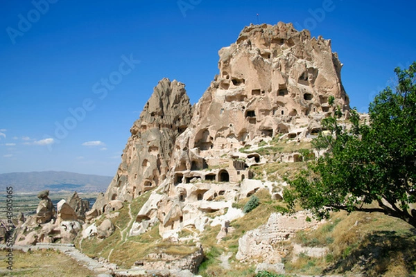 Fototapeta amazing view of Uchisar castle in Cappadocia