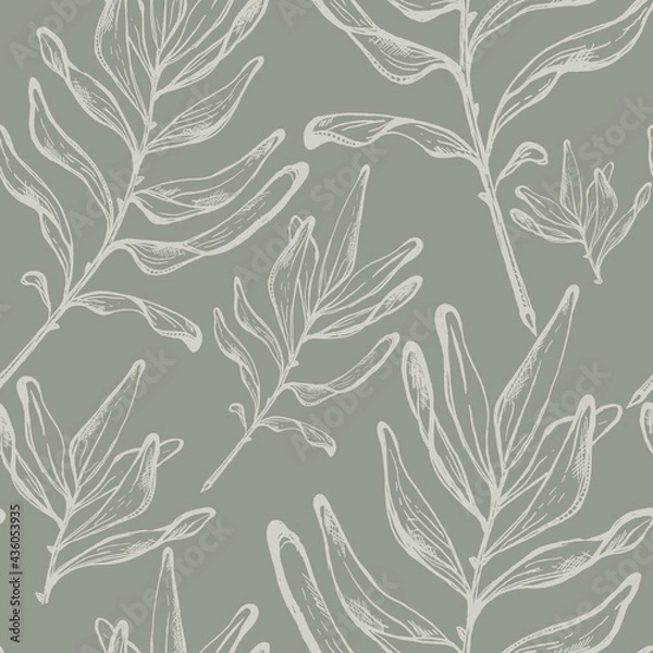 Fototapeta seamless vector floral pattern