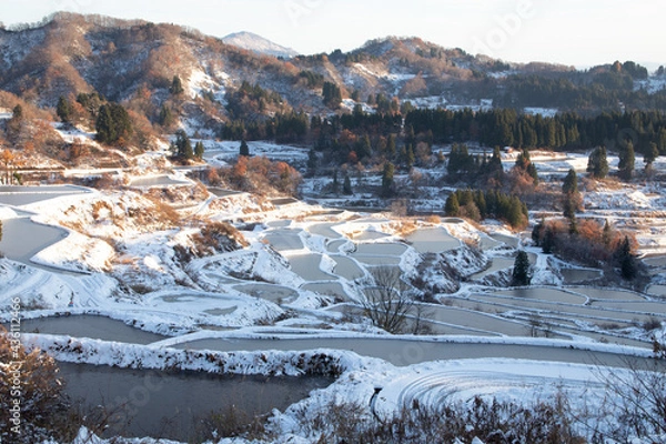 Obraz 星峠の初雪