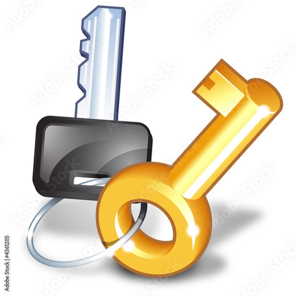 Fototapeta Bunch of two keys