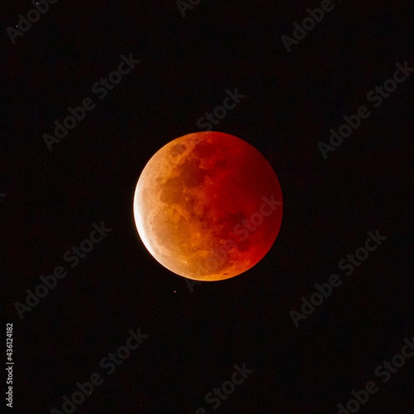 Obraz Total Lunar Eclipse Supermoon Bloodmoon May 2021