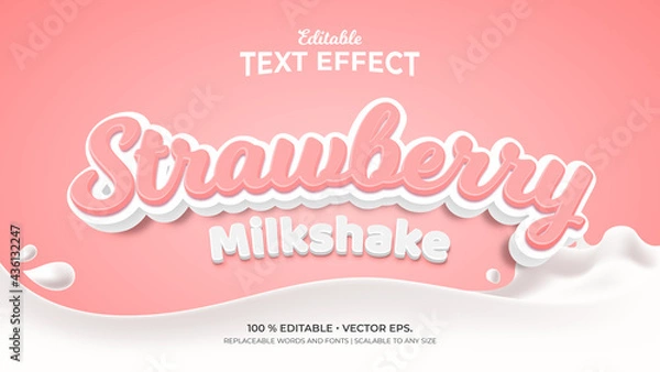 Obraz Strawberry 3d Style Editable Text Effects Template