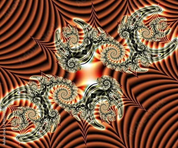 Fototapeta Computer generated abstract colorful fractal artwork
