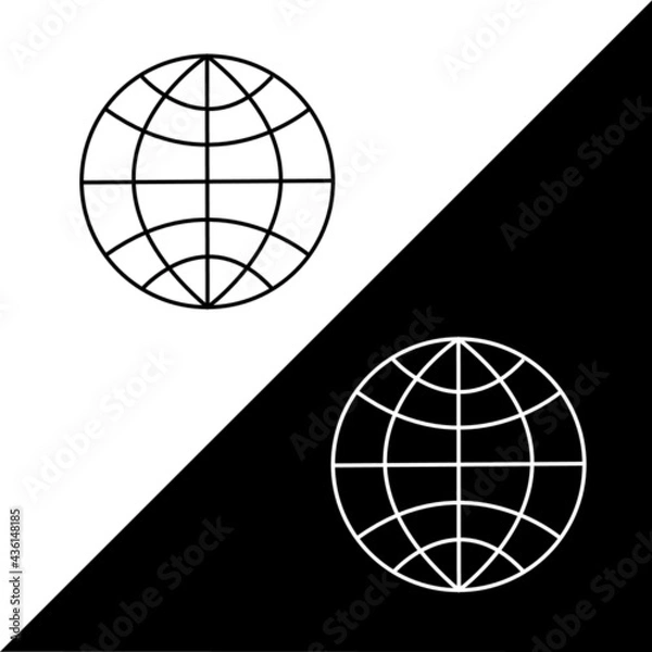 Fototapeta Internet icon vector. Click to go to Website or Internet.  Line art icon for apps and software.