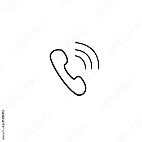 Fototapeta Phone icon vector. Telephone icon symbol isolated. Call icon. white background.