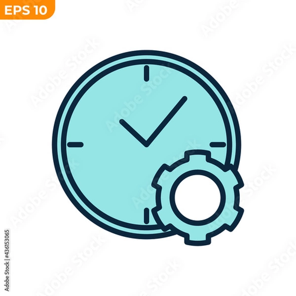 Fototapeta time management icon symbol template for graphic and web design collection logo vector illustration