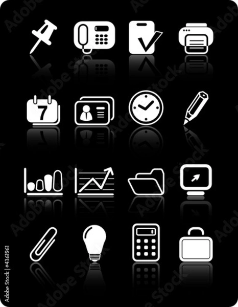 Obraz Miscellaneous office vector icons