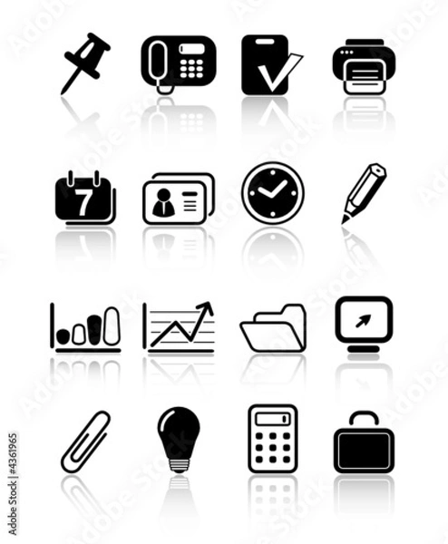 Obraz Miscellaneous office vector icons
