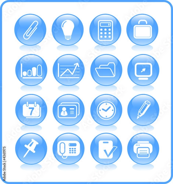 Obraz Miscellaneous office vector icons