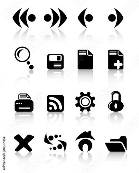 Obraz Browser vector icons