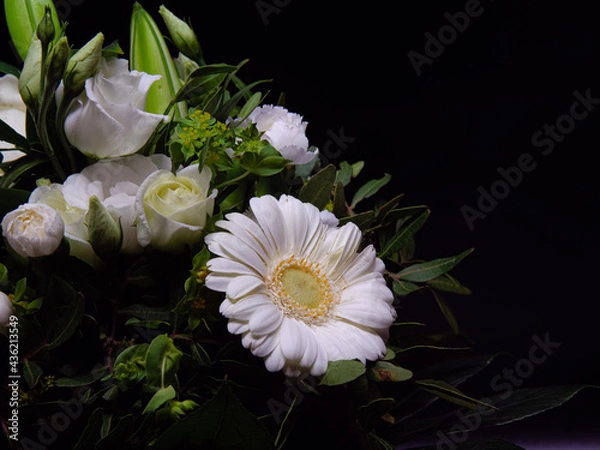 Obraz Weiße Gerbera im Strausß