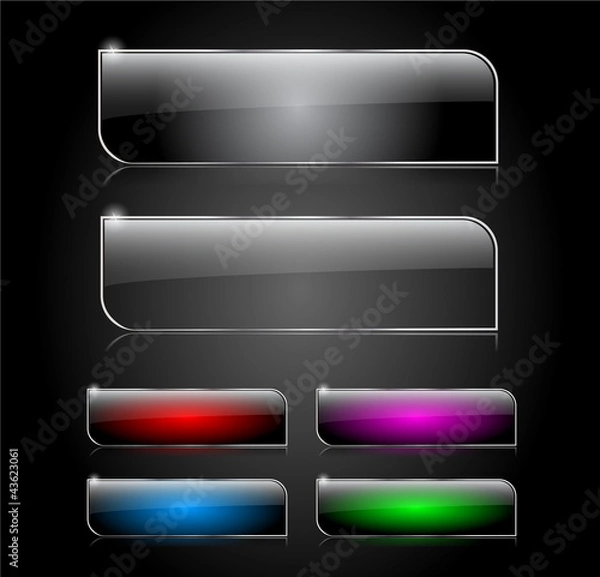 Obraz Buttons for web. Vector.