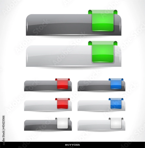 Obraz Buttons for web. Vector.