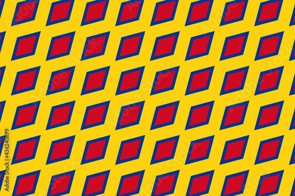 Fototapeta Simple geometric pattern in the colors of the national flag of Colombia