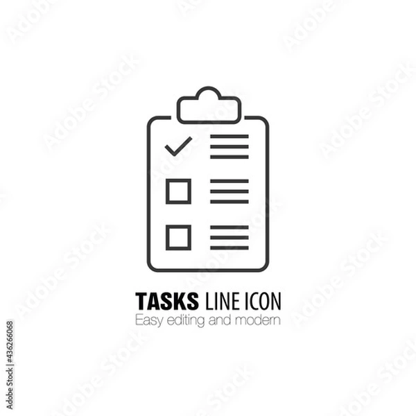 Obraz Taks line icon concept