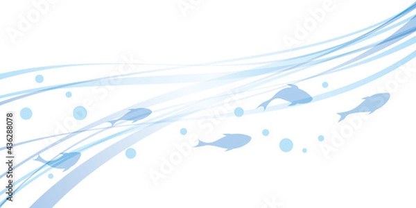 Fototapeta 魚の影と水流のイメージ