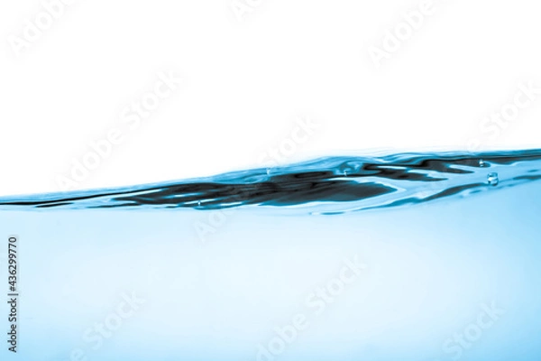 Obraz blue water surface transparent on white background