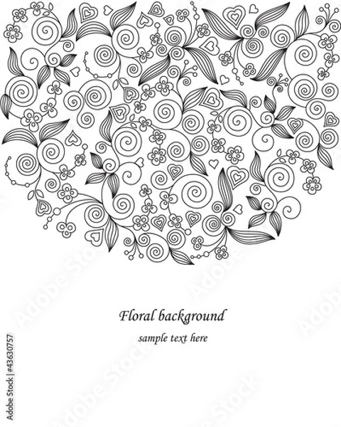 Obraz Decorative flower illustration
